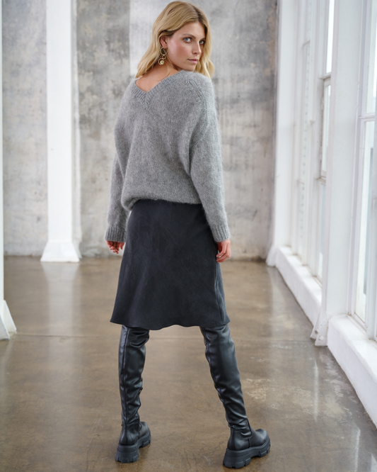 Sweter baby moher Rosini Szary