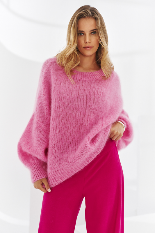 Ultramiękki sweter baby moher Futuro róż