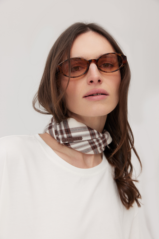 Foulard en coton Oslo marron