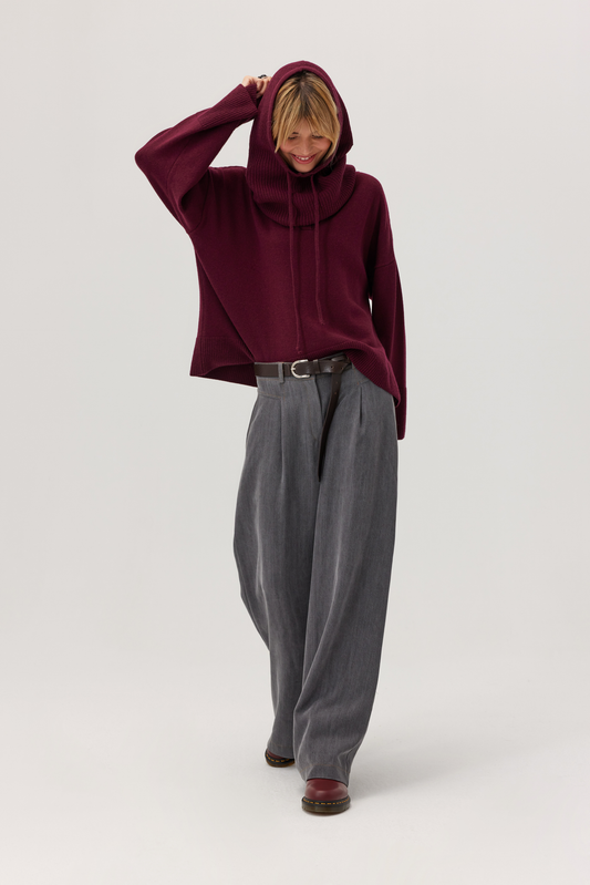 Bedford Burgundy Cashmere Balaclava
