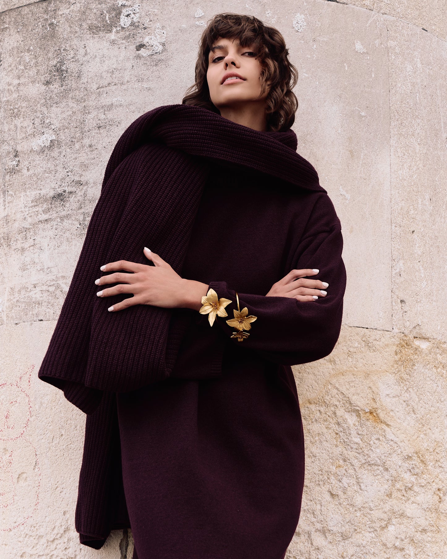 Denali Burgundy Cashmere Dress