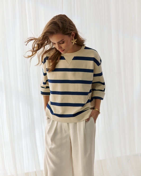 Bluza Safa Paski Ecru