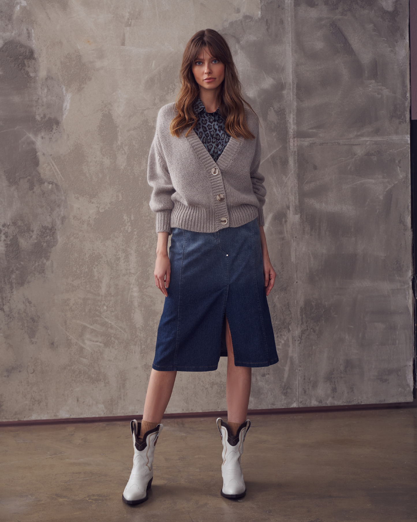 Spódnica Migra Jeans Granat