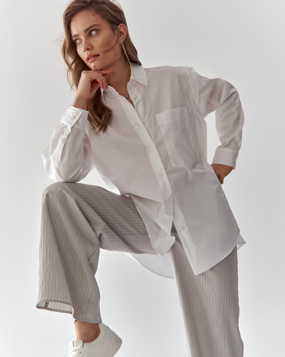 Nelko Striped Gray Trousers 