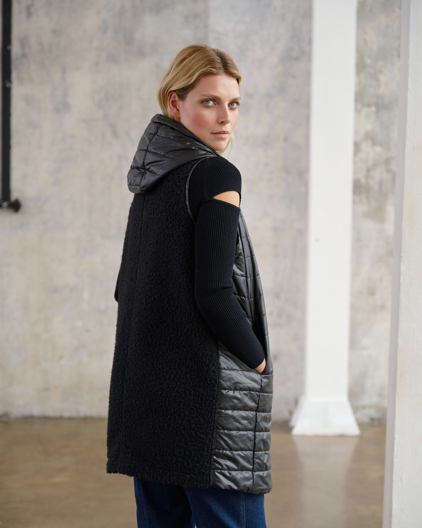 Gilet Teddy Noir