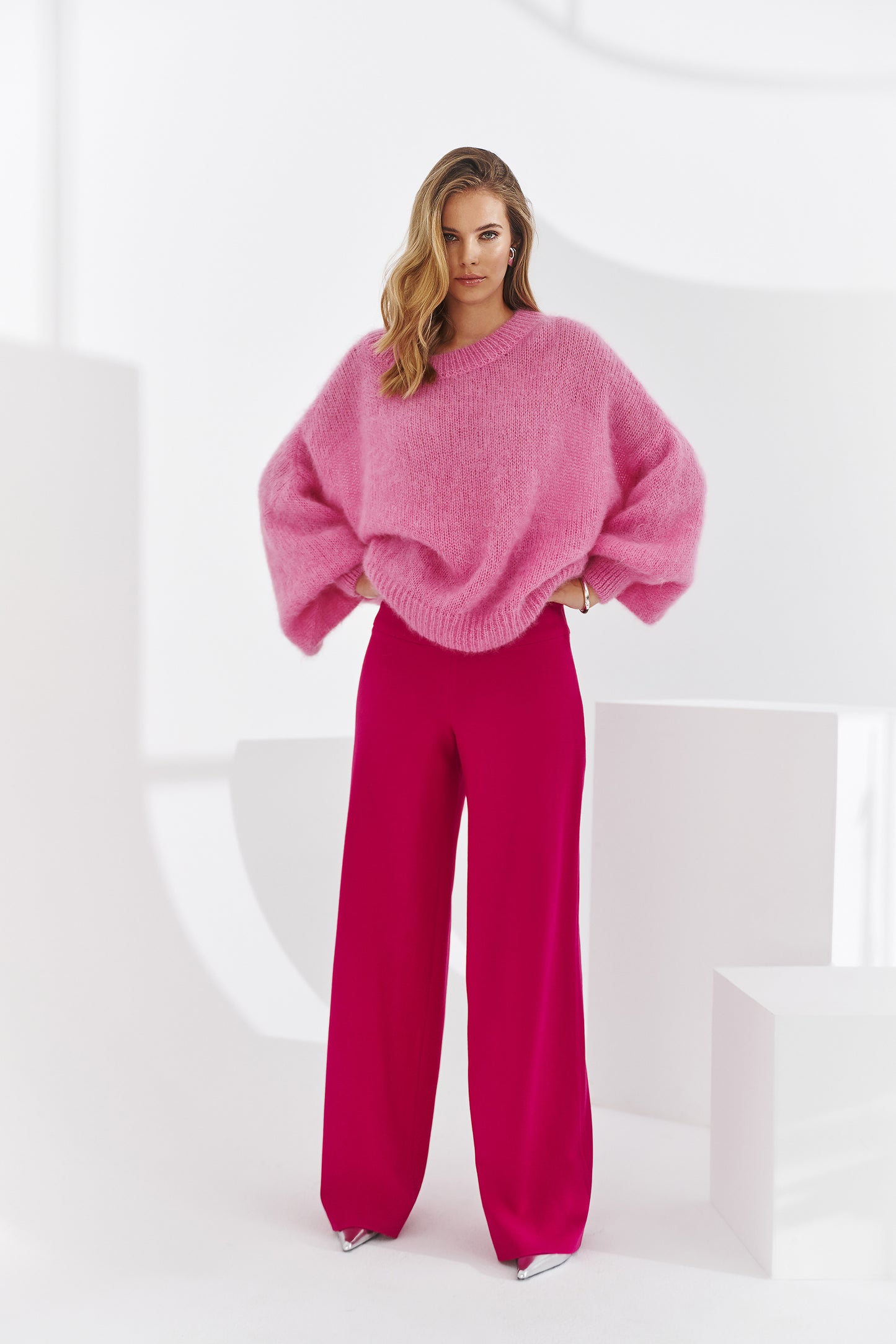 Pull en baby mohair rose futuro ultra doux