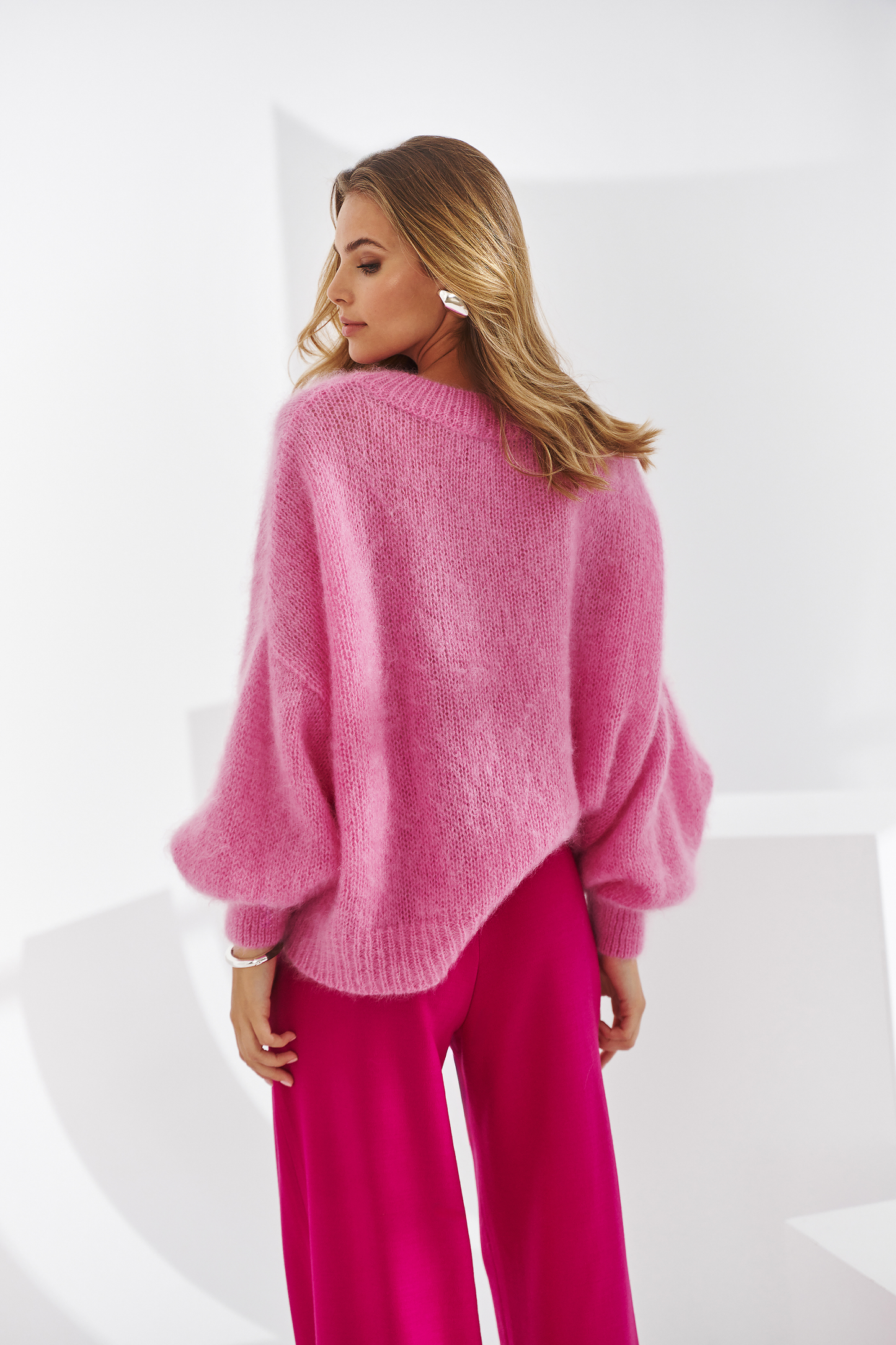 Pull en baby mohair rose futuro ultra doux