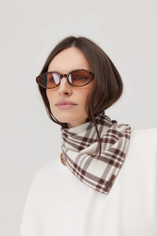 Foulard en coton Oslo marron