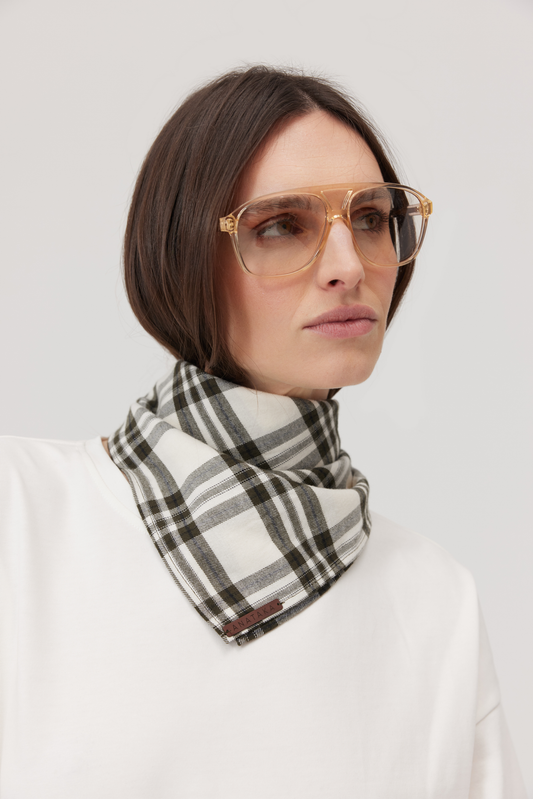 Cotton scarf Oslo green