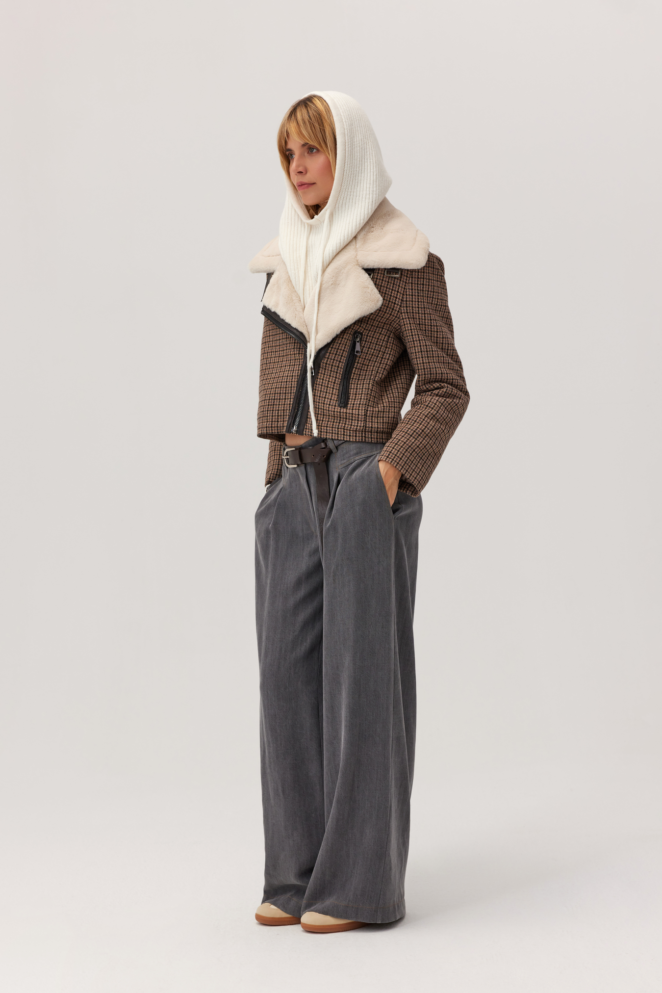 Bedford ecru cashmere balaclava