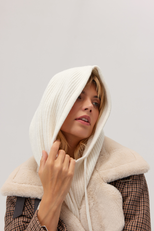 Bedford ecru cashmere balaclava