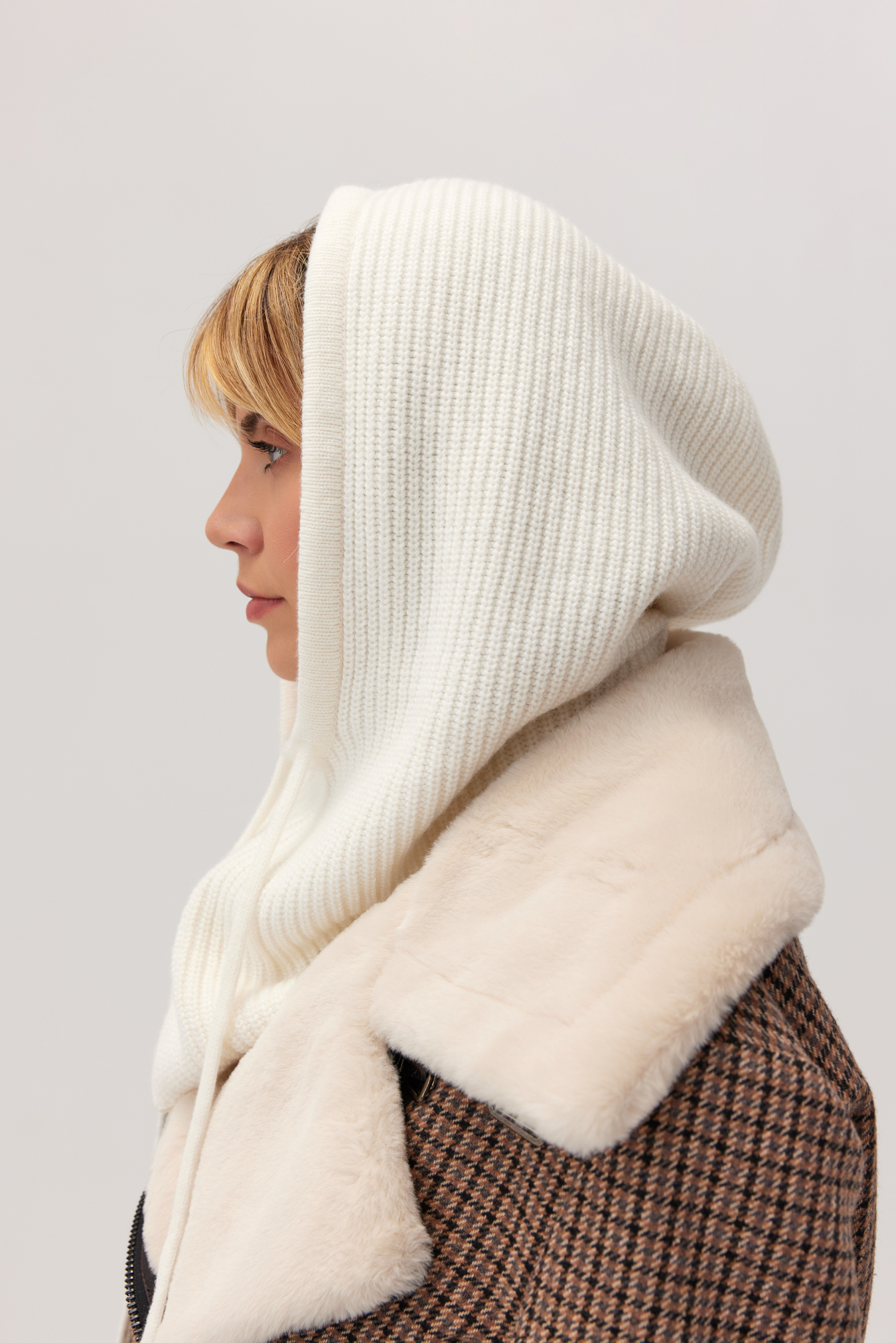 Bedford ecru cashmere balaclava