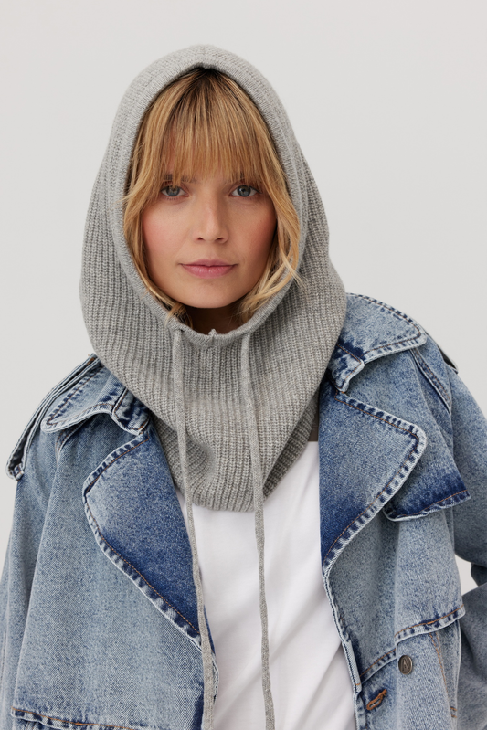 Bedford cashmere balaclava gray