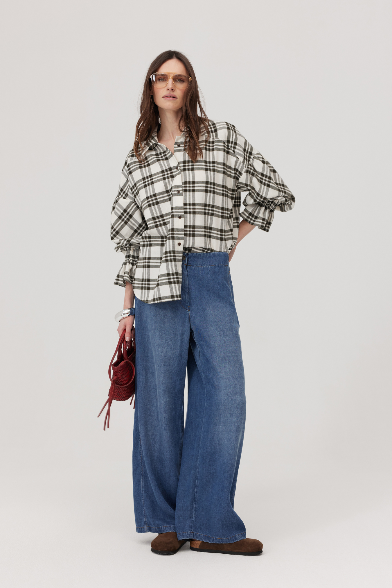 Blouse à carreaux tendance Liv