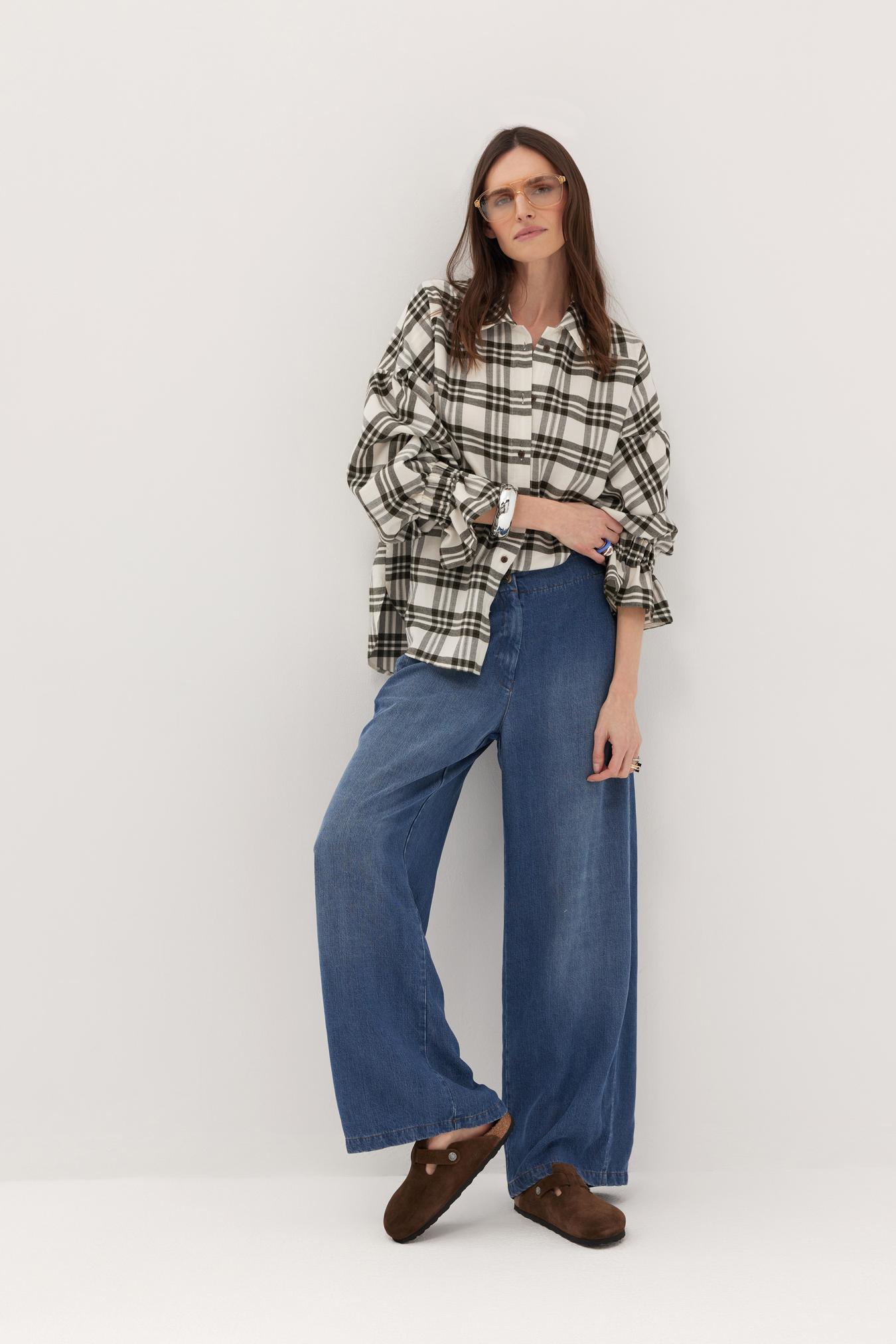 Blouse à carreaux tendance Liv