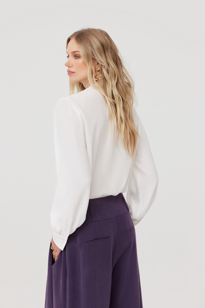 Bluzka z wiskozy Shanti biała