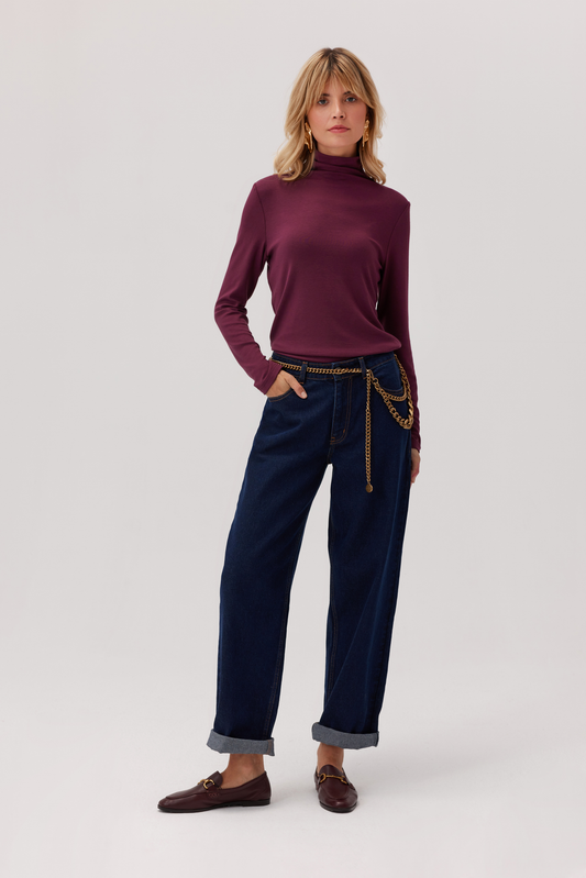 Megis viscose turtleneck blouse