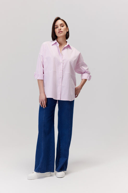 Chemise Arte à rayures roses