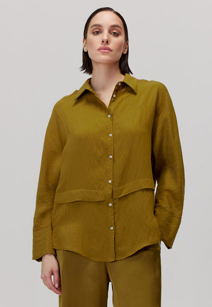 Rina mustard viscose shirt