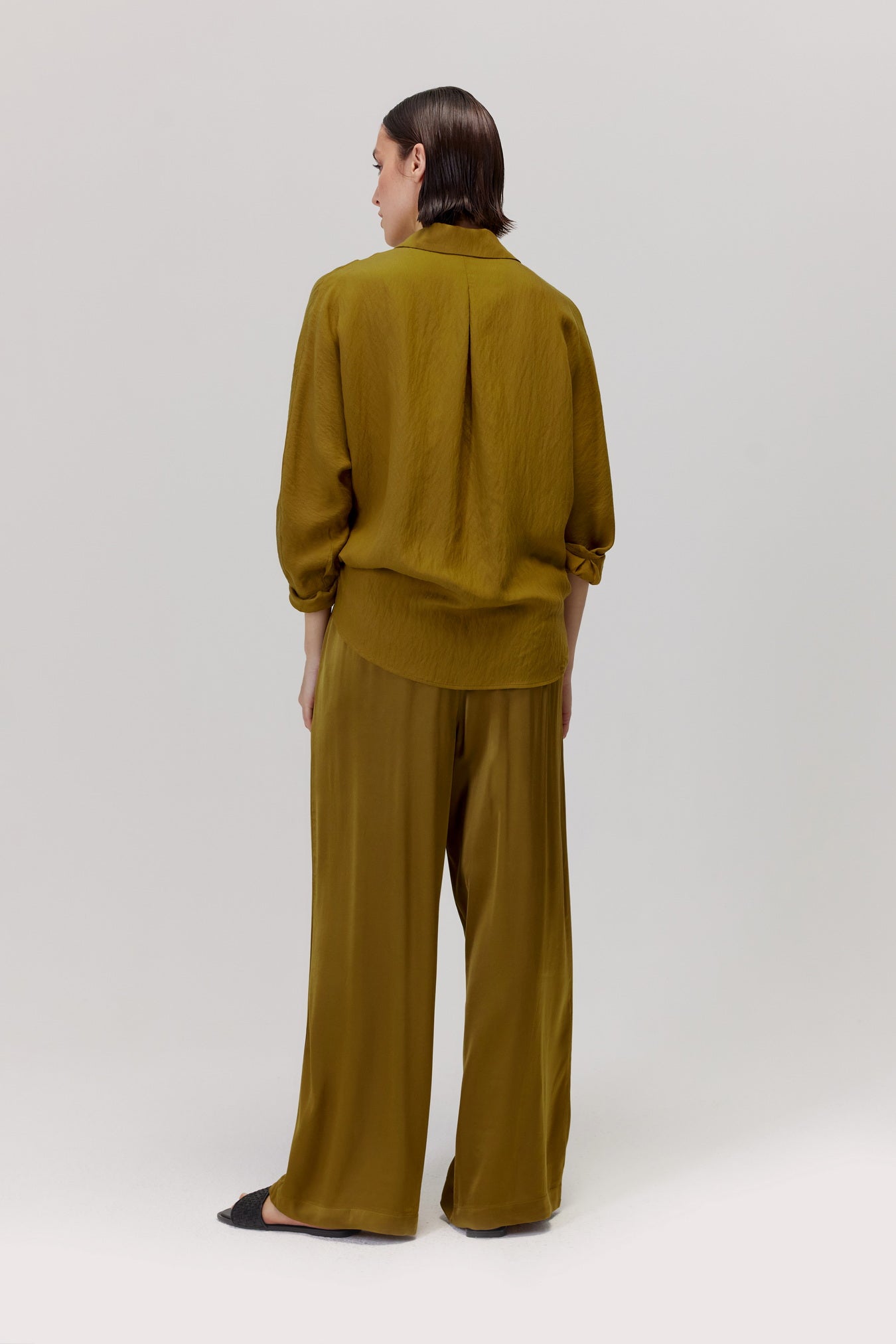 Rina mustard viscose shirt