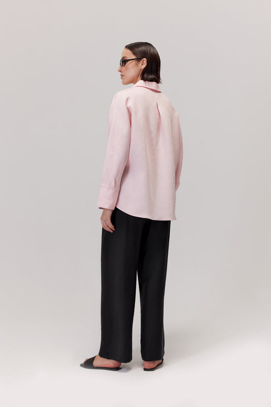 Chemise rose en modal Rina
