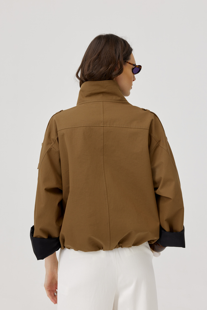 Arni oversized olive jacket