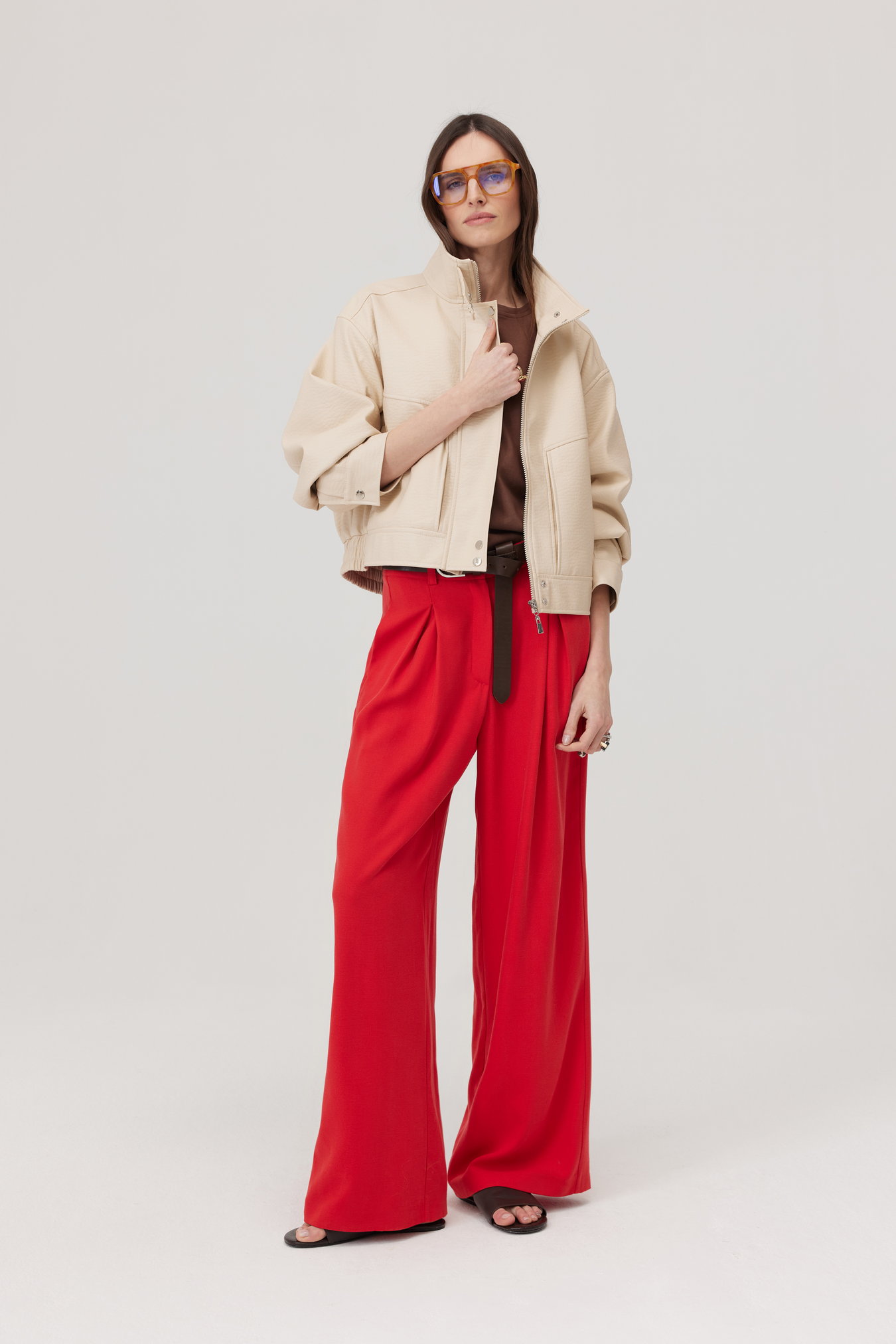 Edgar red suit trousers