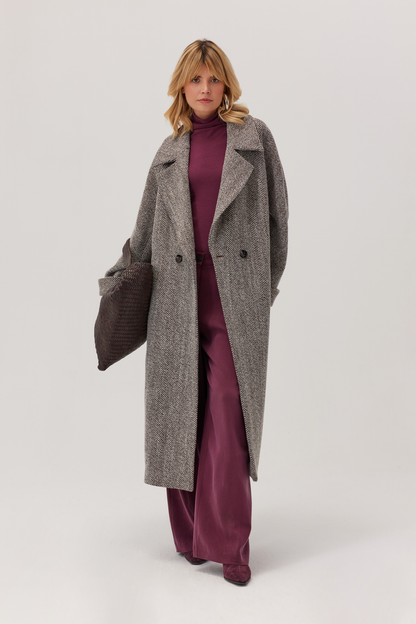 Manteau long en laine Arden