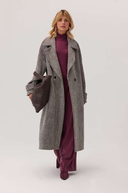 Manteau long en laine Arden