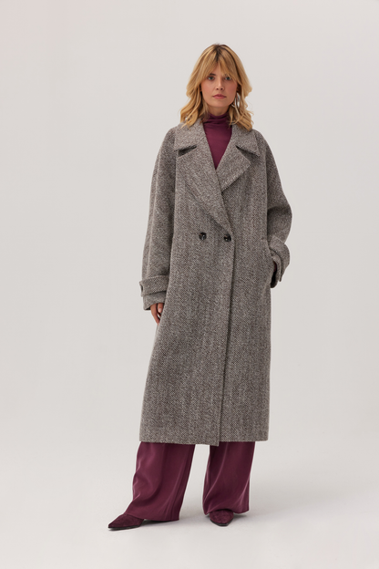 Manteau long en laine Arden