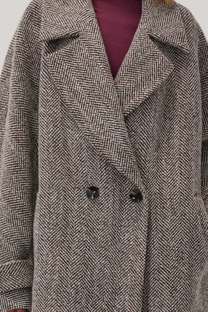 Manteau long en laine Arden