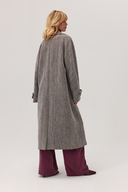 Manteau long en laine Arden