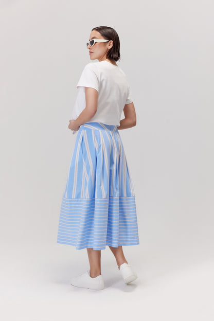 Jupe en coton rayée Alanis