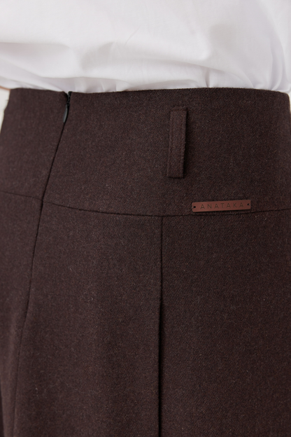 Jupe midi en laine Nomad