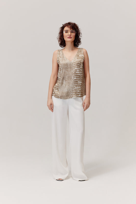 Pantalon en lyocell blanc de Bono