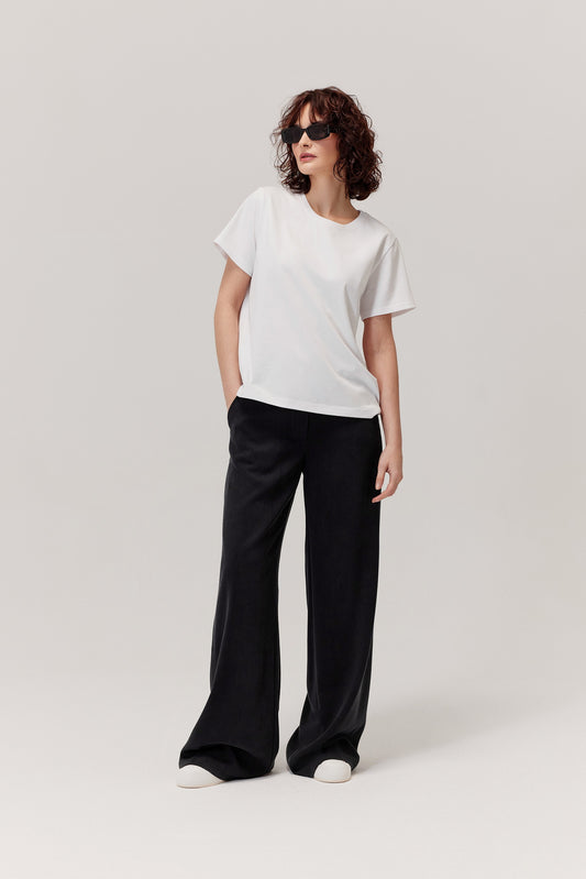 Pantalon en lyocell noir Bono