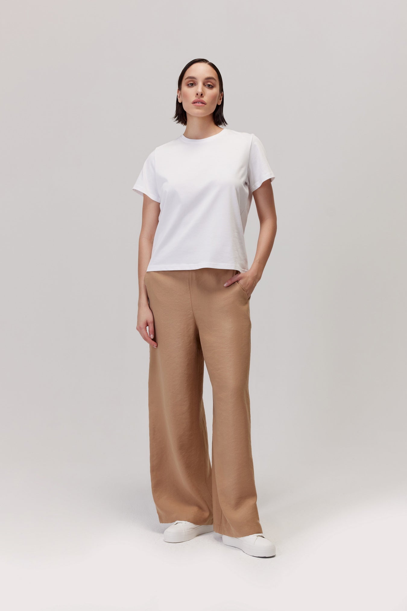 Liro beige modal trousers