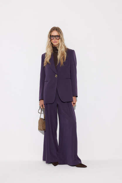 Spodnie 100 % lyocellu Mulberry fioletowe
