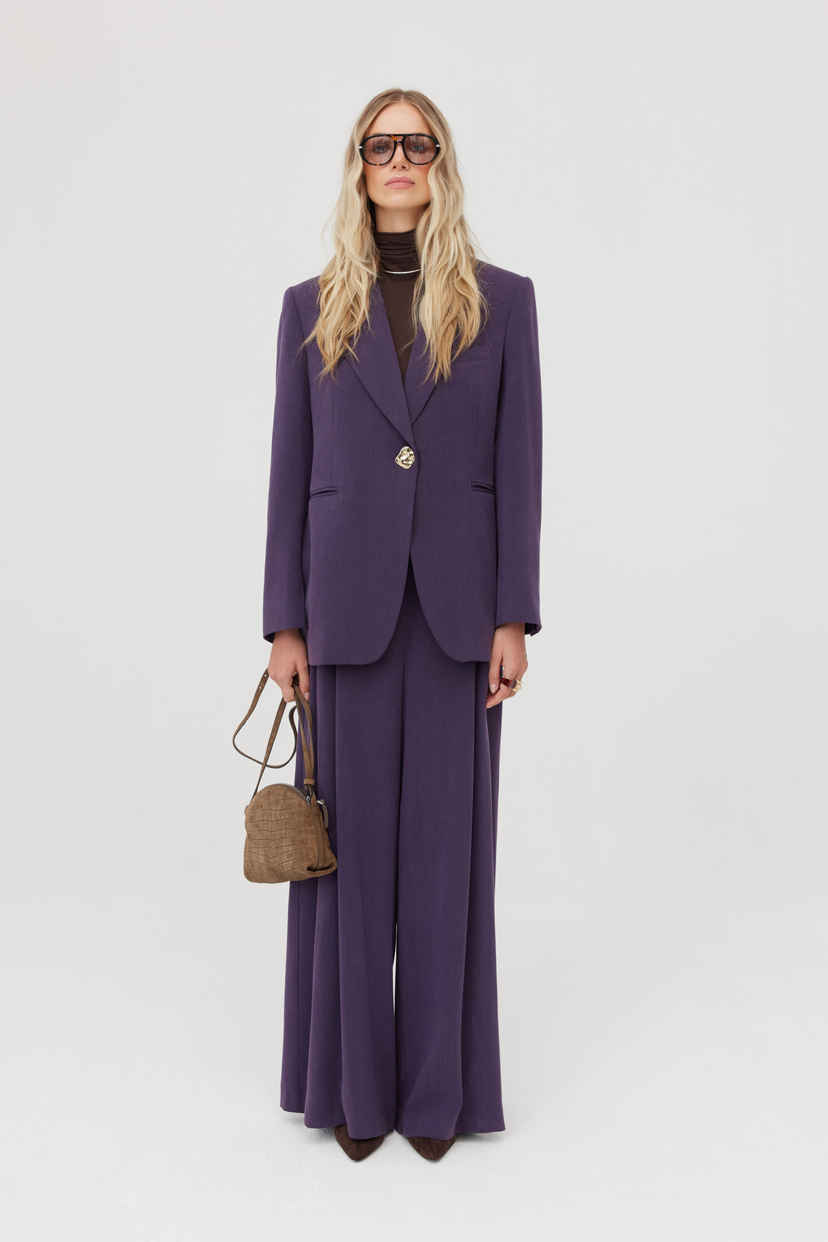 Mulberry single-breasted violet blazer