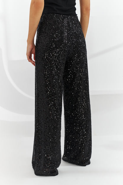Prism Sequin Pants Black