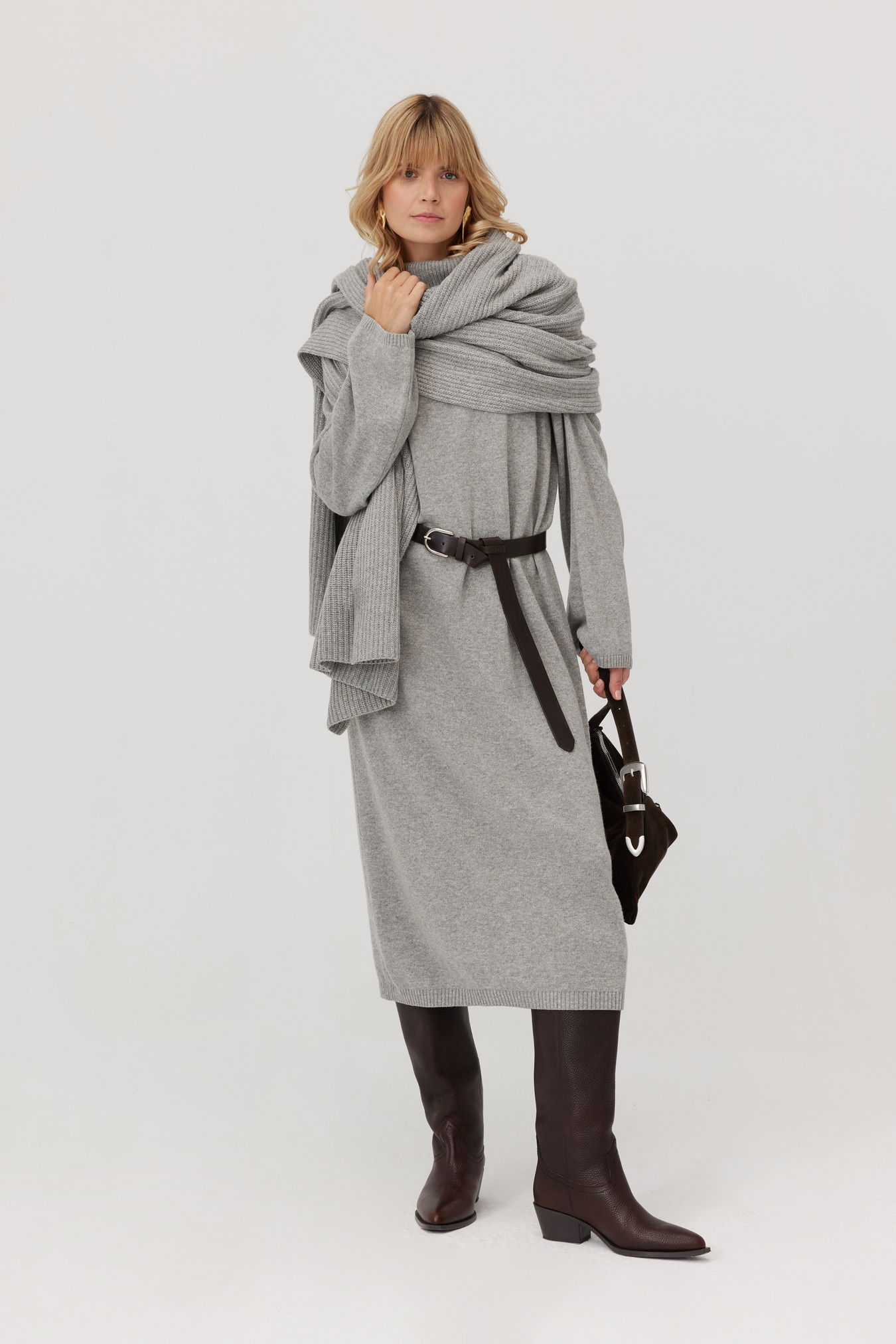 Denali Gray Cashmere Dress
