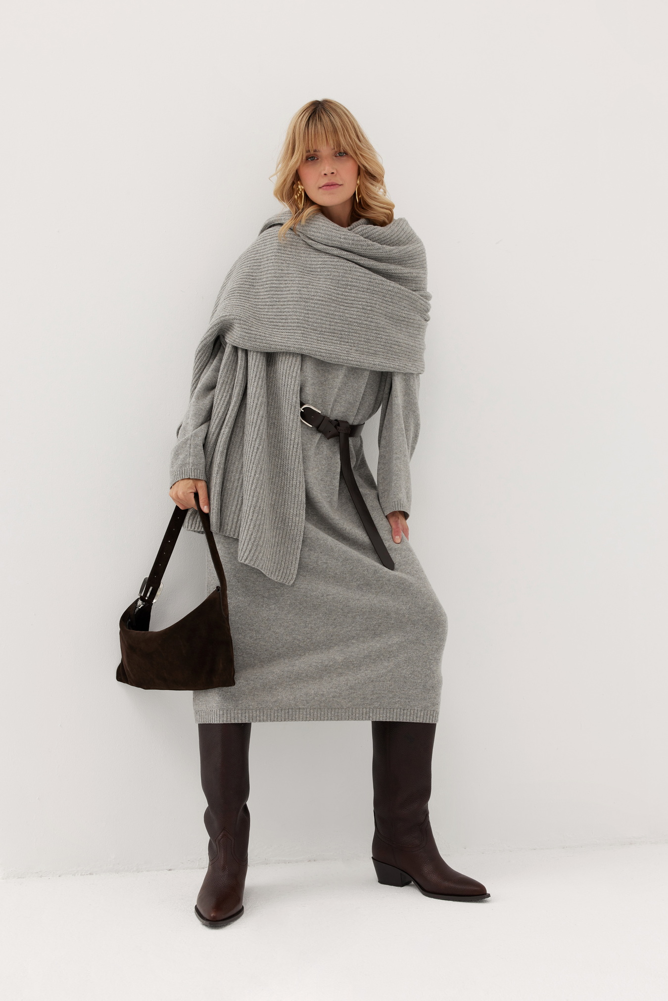 Capital Cashmere Scarf Gray