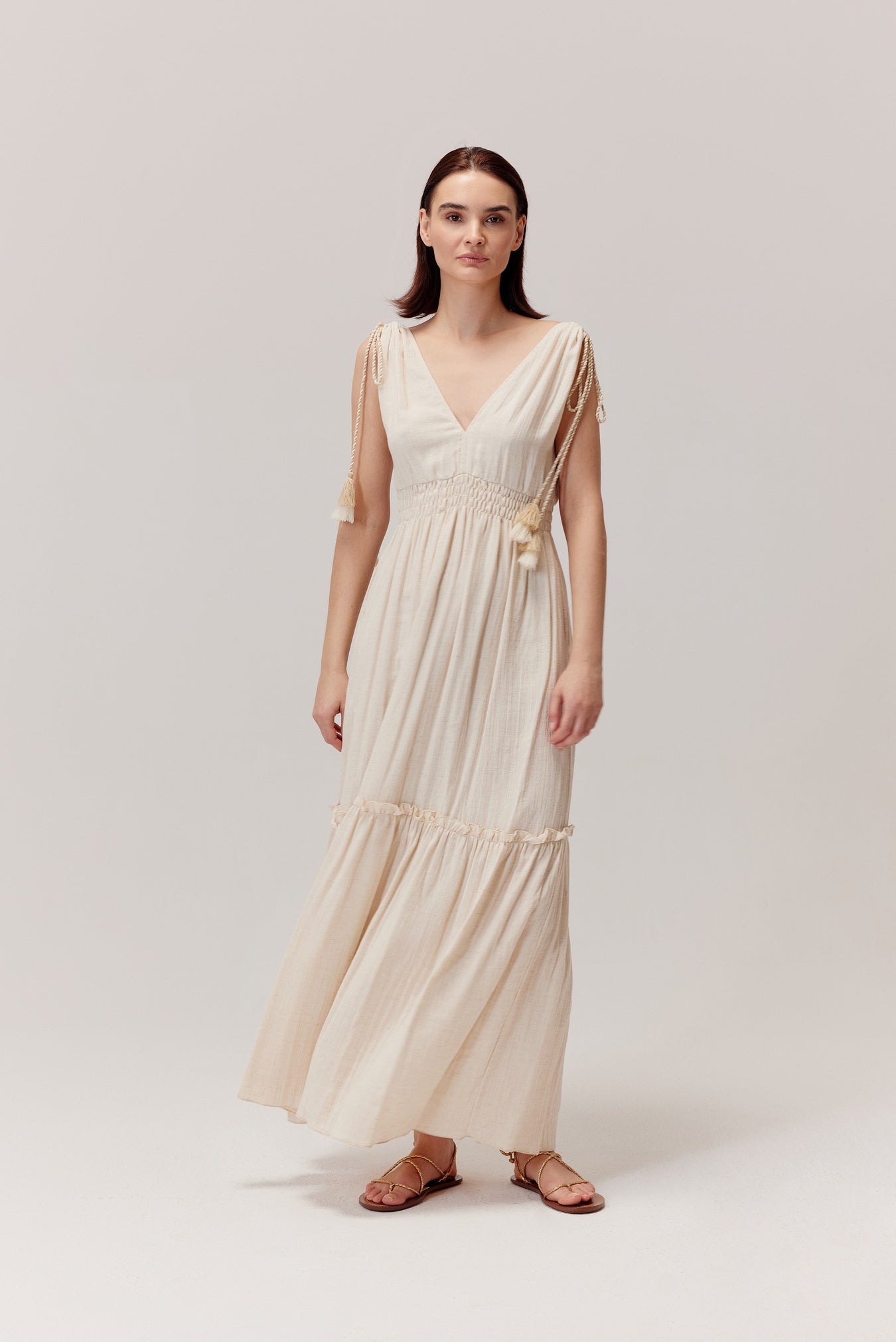 Robe bohème beige Palmera