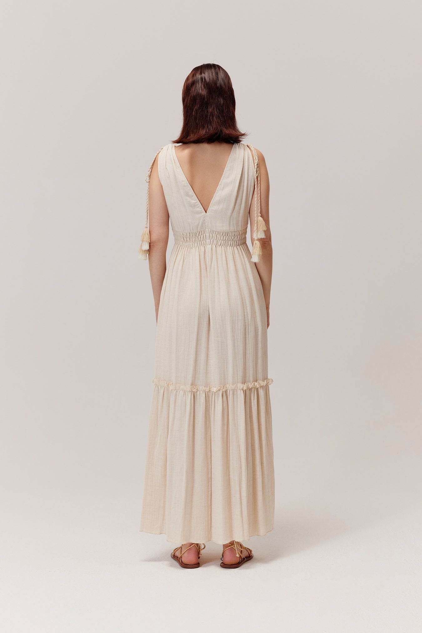 Robe bohème beige Palmera