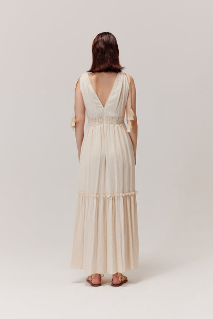 Robe bohème beige Palmera