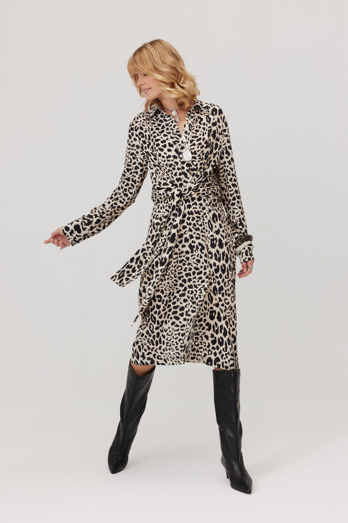 Robe-chemise léopard Emre