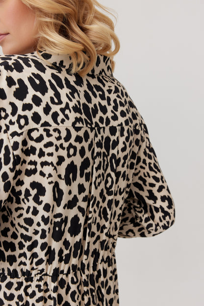 Robe-chemise léopard Emre