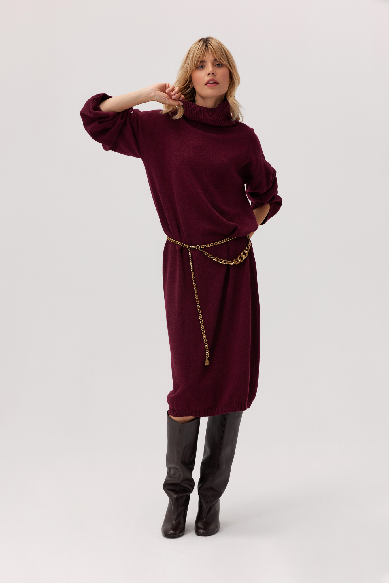 Denali Burgundy Cashmere Dress