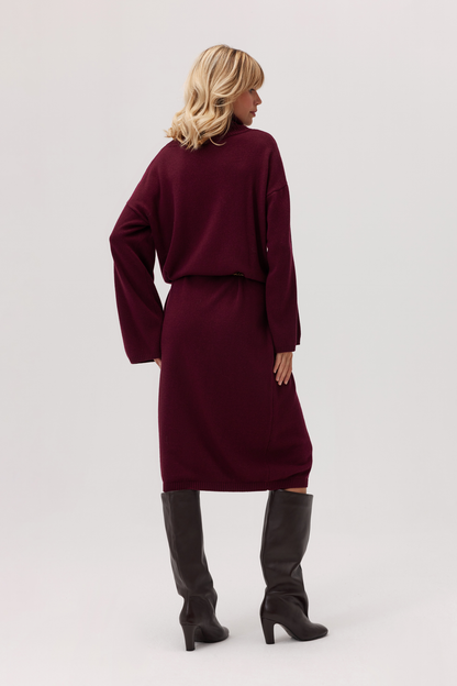 Denali Burgundy Cashmere Dress