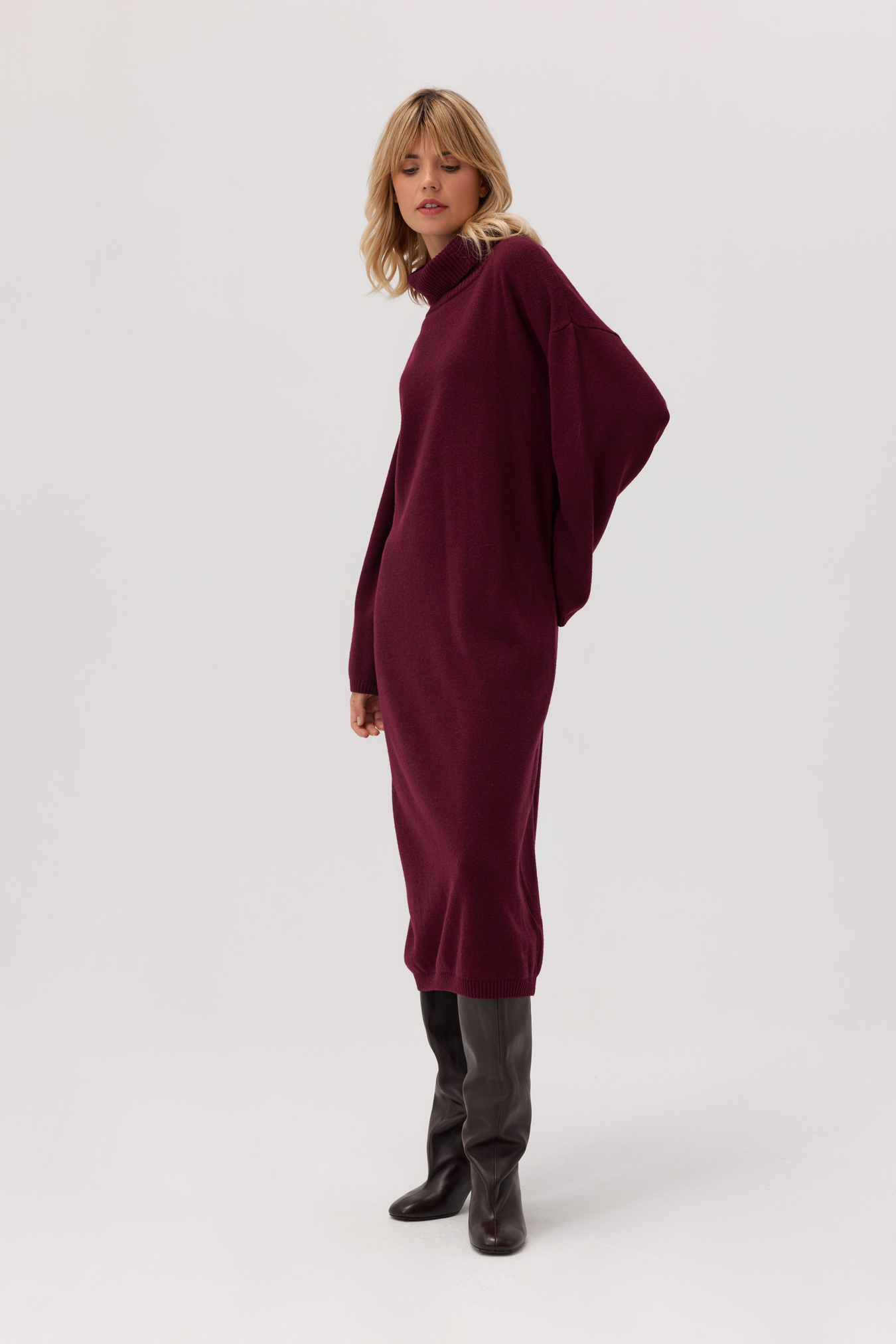Denali Burgundy Cashmere Dress